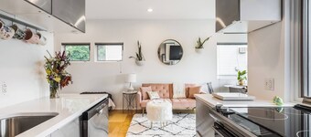 Not so tiny house with full kitchen & patio swing