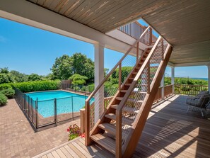 Piscine extérieure, piscine chauffée