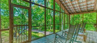 Views of Elk River with wrap-around screened porch for family time