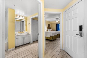 1 bedroom, iron/ironing board, free WiFi, bed sheets - Serene Oceanfront Getaway: 1BR with Private Balcony at Wyndham Oceanwalk (Daytona Beach)