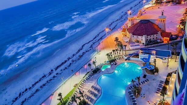 Indoor pool, a heated pool - Serene Oceanfront Getaway: 1BR with Private Balcony at Wyndham Oceanwalk (Daytona Beach)
