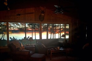 Interior - Lucky View Lodge Log Cabin on Big Butternut Lake Luck, WI 3 acre 300ft lakeshore (Luck)
