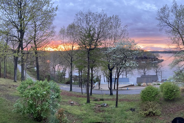 Beautiful view off the spacious deck!