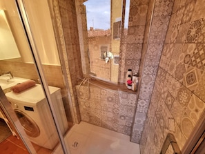 Shower, hair dryer