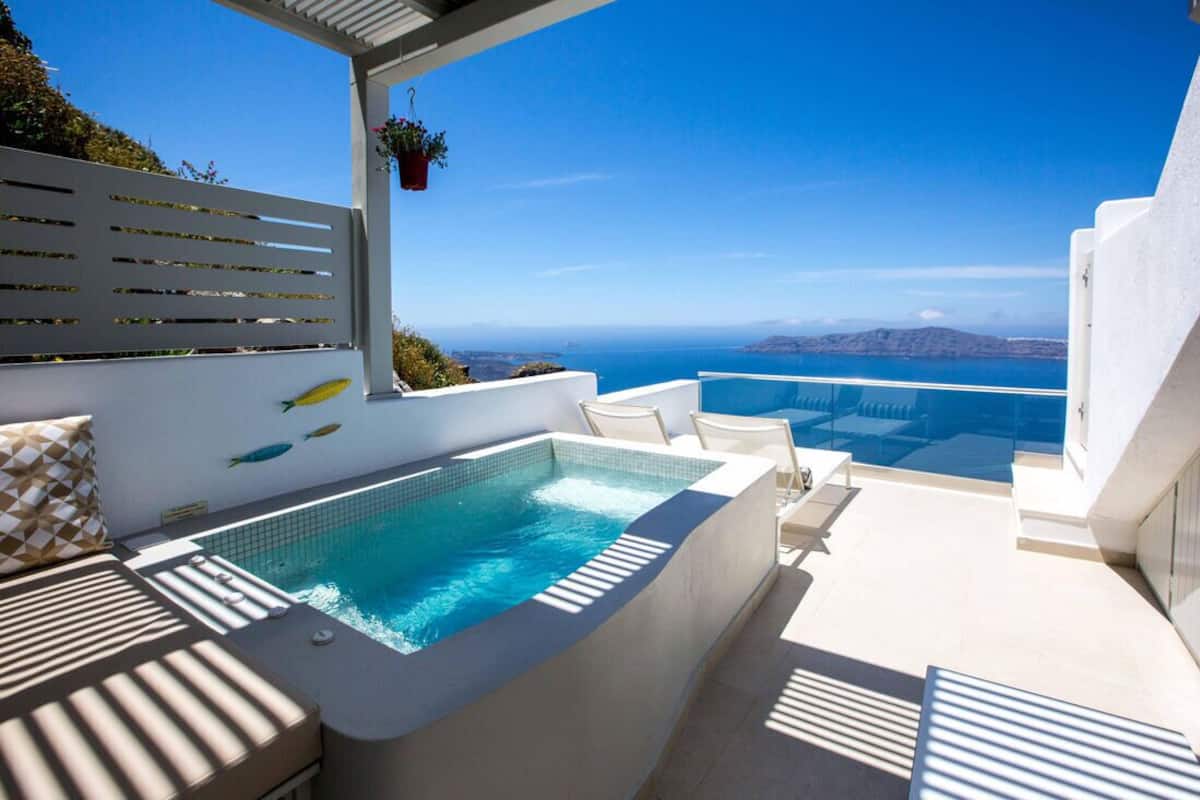 Luxury Suite, Hot Tub, Sea View | Terrace/patio