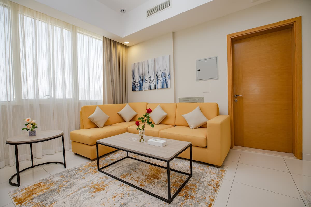 Deluxe Apartment, 1 Bedroom | 1 bedroom, in-room safe, desk, soundproofing