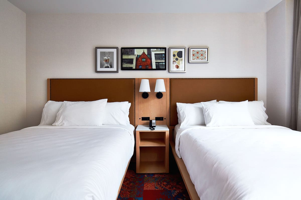 Desk, free WiFi, bed sheets