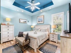 House, 5 Bedrooms | 5 bedrooms, laptop workspace, free WiFi - Atlantis Blue - Relaxing Beach Getaway Home Directly Across The Street From Beach Access! 5 Bedroom Home by RedAwning (Kure Beach)