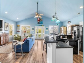 House, 5 Bedrooms | Interior - Atlantis Blue - Relaxing Beach Getaway Home Directly Across The Street From Beach Access! 5 Bedroom Home by RedAwning (Kure Beach)