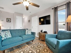 Living area - Sea Haven - Oceanfront! Amazing Master Suite With A Private Oceanfront Deck! Recently Renovated And Perfect For The Entire Family 3 Bedroom Home by RedAwning (Kure Beach)