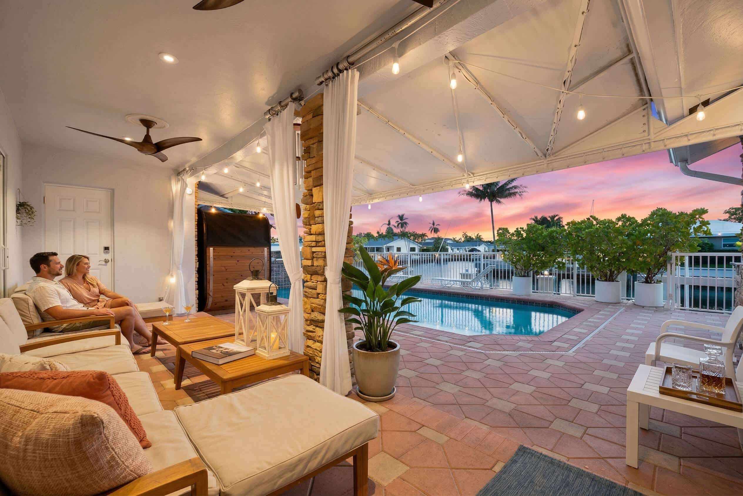 Outdoor pool, a heated pool