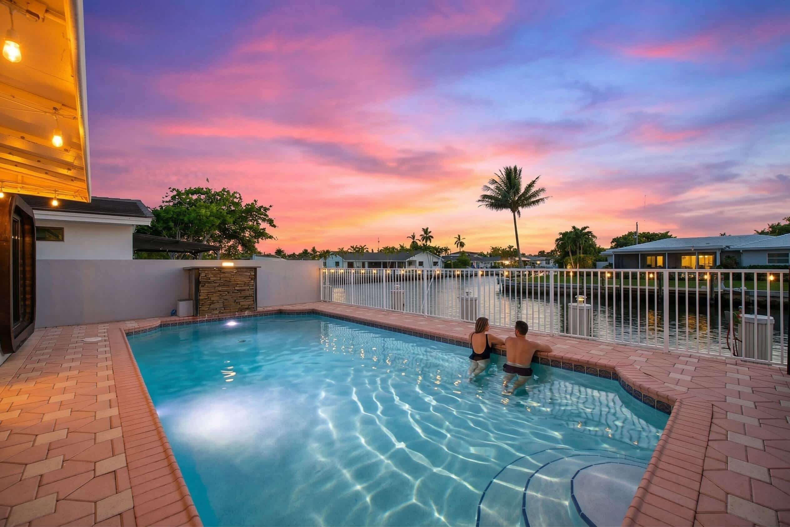 Outdoor pool, a heated pool