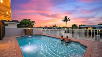 Outdoor pool, a heated pool