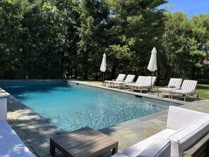 Outdoor pool, a heated pool - Hamptons home with heated pool.  (Water Mill)