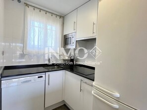 Fridge, microwave, dishwasher, coffee/tea maker