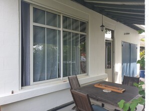 屋外ダイニングエリア