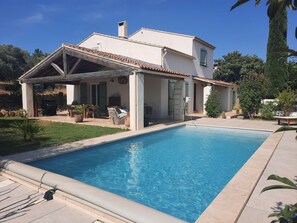 Outdoor pool, a heated pool