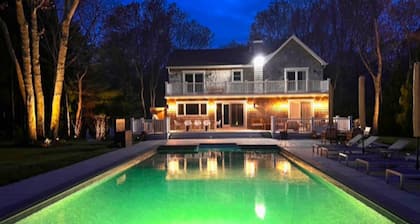 Timeless East Hampton retreat with amazing outdoor space, heated pool, wide...