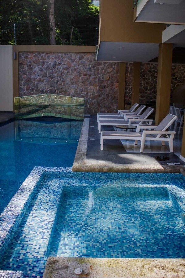 Outdoor pool, a heated pool