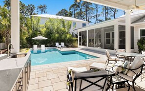A heated pool