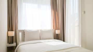 2 slaapkamers, een bureau, een strijkplank/strijkijzer, gratis wifi