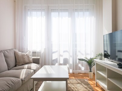Center, new apartment, two bedrooms + free parking