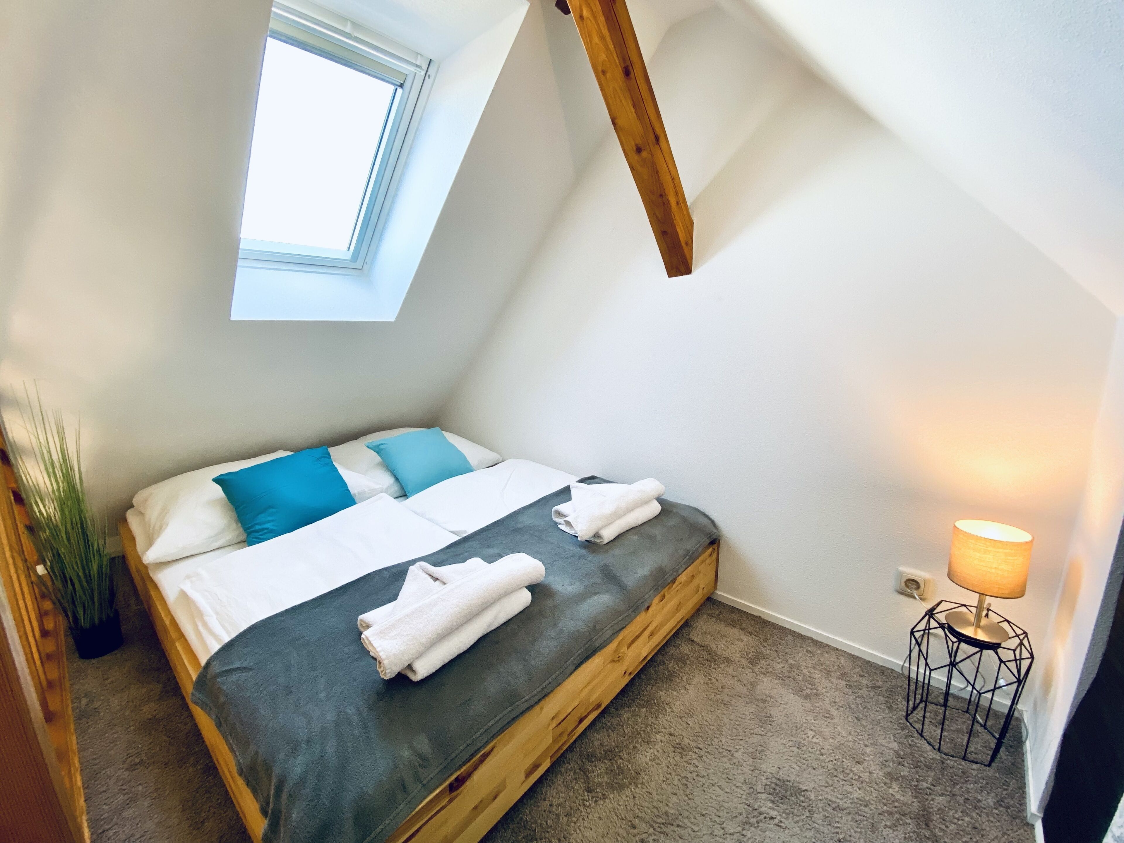 1 bedroom, desk, iron/ironing board, travel crib