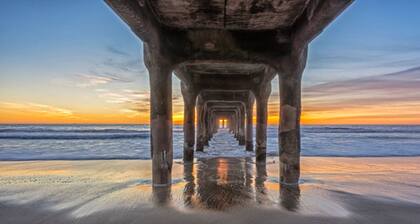 Ocean View 1 Block from Beach. 12min drive to Forum, Sofi Stadium & Intuit Dome