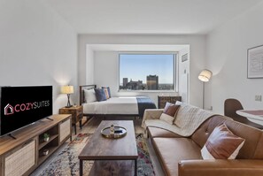 Laptop workspace, blackout curtains, iron/ironing board, free WiFi - CozySuites at Showboat (Atlantic City)