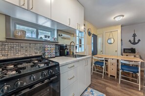 Fridge, microwave, oven, toaster