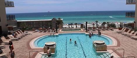 Outdoor pool, a heated pool