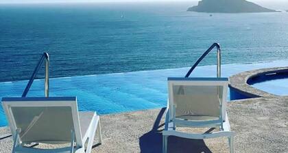 in front of the beach and boardwalk, and the best view of the sunset