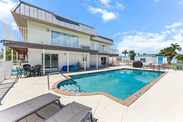 A heated pool