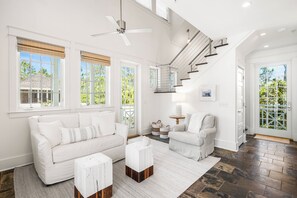 TV, fireplace, ping pong, video library - White Dove Cottage ~ Private Pool (Rosemary Beach)