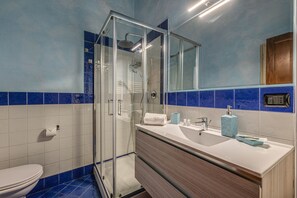Regadera, secadora de cabello, bidet, toallas 