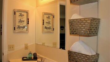 Hair dryer, towels
