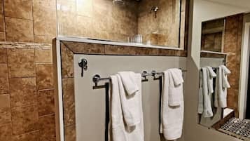 Hair dryer, towels