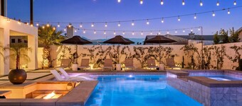 Desert Skyline | Luxury Pool + Sunken Firepit Area