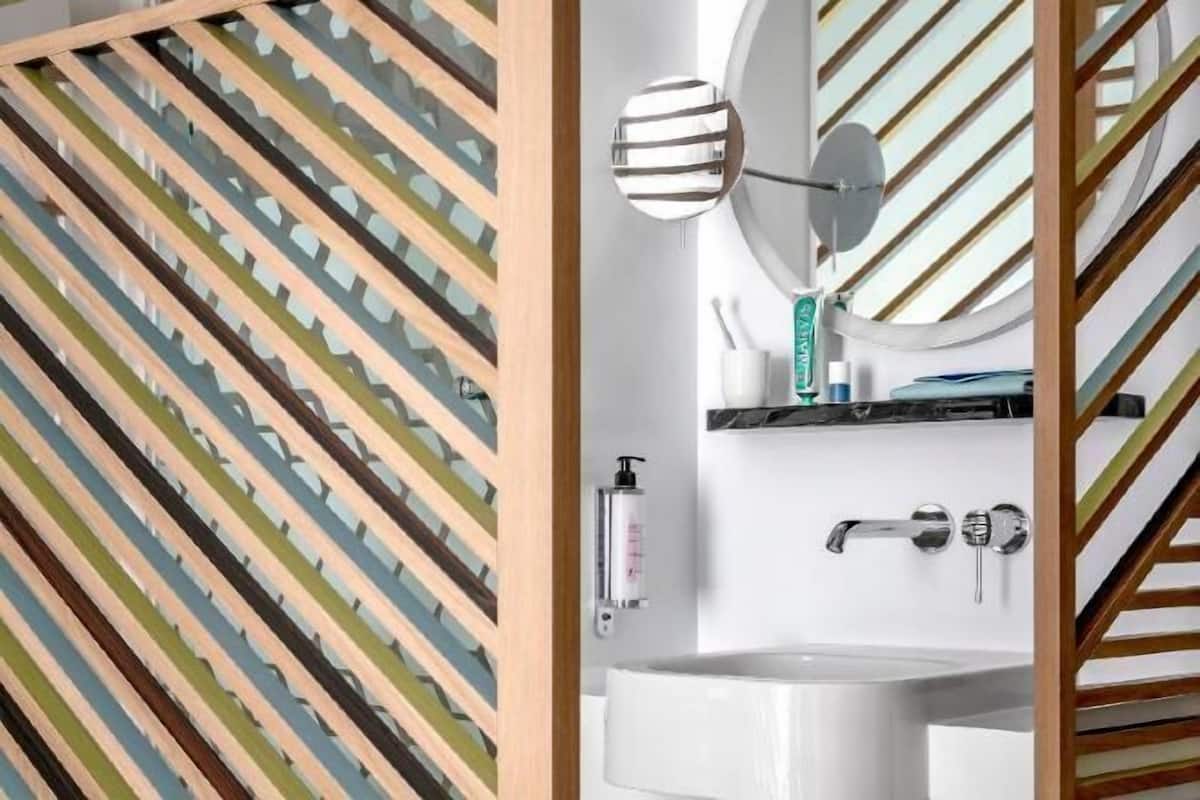 Salle de bain | Douche, pomme de douche hydromassante, séchoir à cheveux