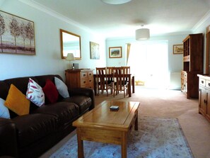 Smart TV, DVD player, books