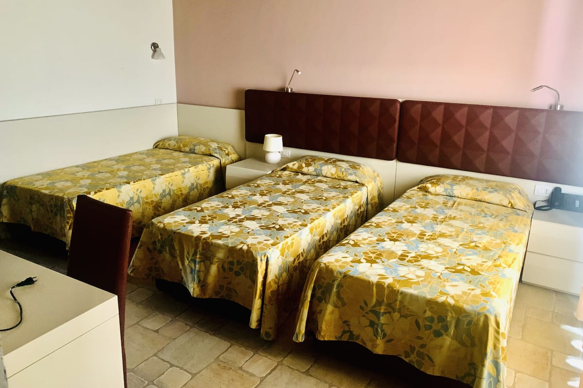 Basic Triple Room | Minibar, in-room safe, desk, laptop workspace