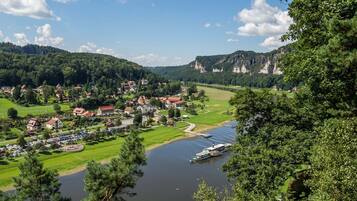 Staduitzicht vanuit accommodatie