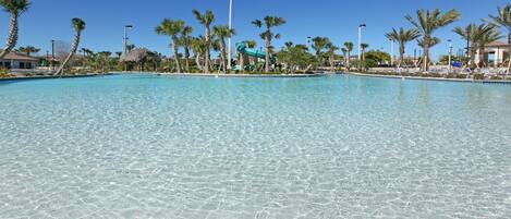 A heated pool