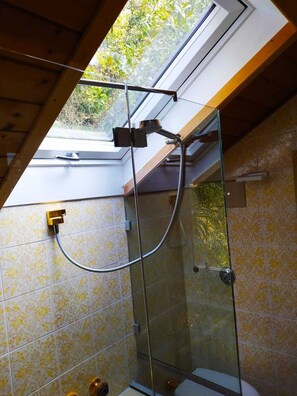 Combined shower/bathtub, hair dryer, towels, soap - Torre Home - detached house with garden in the city of Bolzano all to yourself! (Bozen)