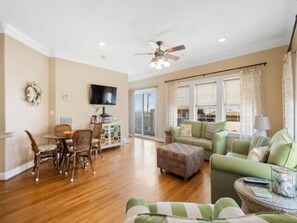 TV - Kure Beach Villa - Enjoy three levels of luxury! Outdoor pool and garage parking! by RedAwning (Kure Beach)
