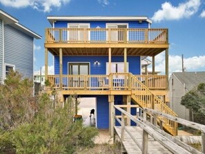 Exterior - Sea Haven - OCEANFRONT!  Amazing master suite with a private oceanfront deck!  Recently renovated and perfect for the entire family by RedAwning (Kure Beach)