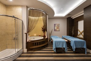 Body treatments, body scrubs, facials, manicures and pedicures