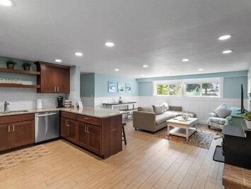 Kitchen and living room