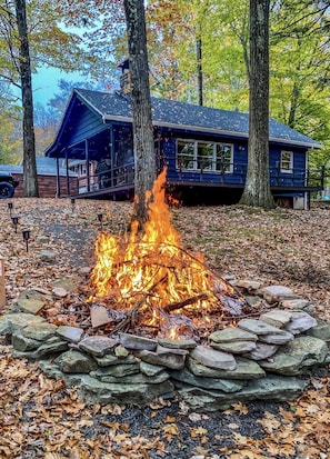 Property grounds - Cozy Lake View Cabin on Lake Wallenpaupack with beach area access!!! (Lake Ariel)