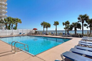 Outdoor pool, a heated pool